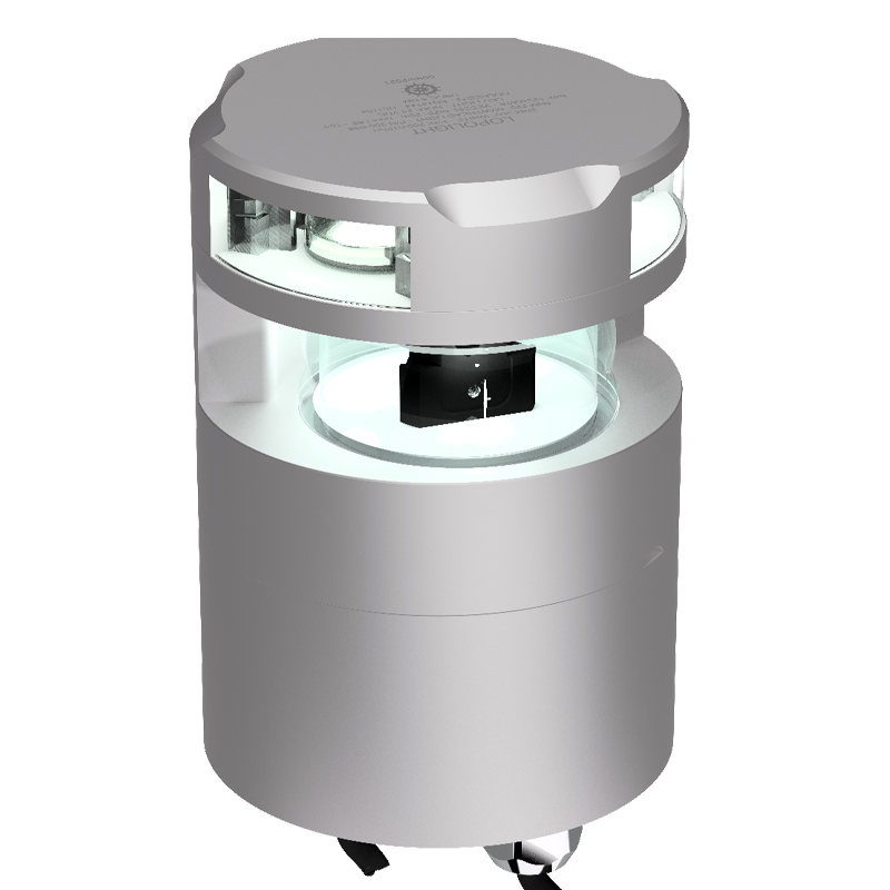 5nm Masthead + 2nm 360° White, silver